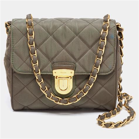 prada olive green handbag